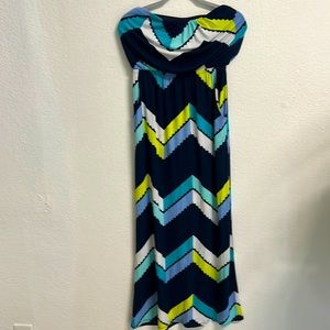 Three Pink Hearts Maxi Dress Size Large